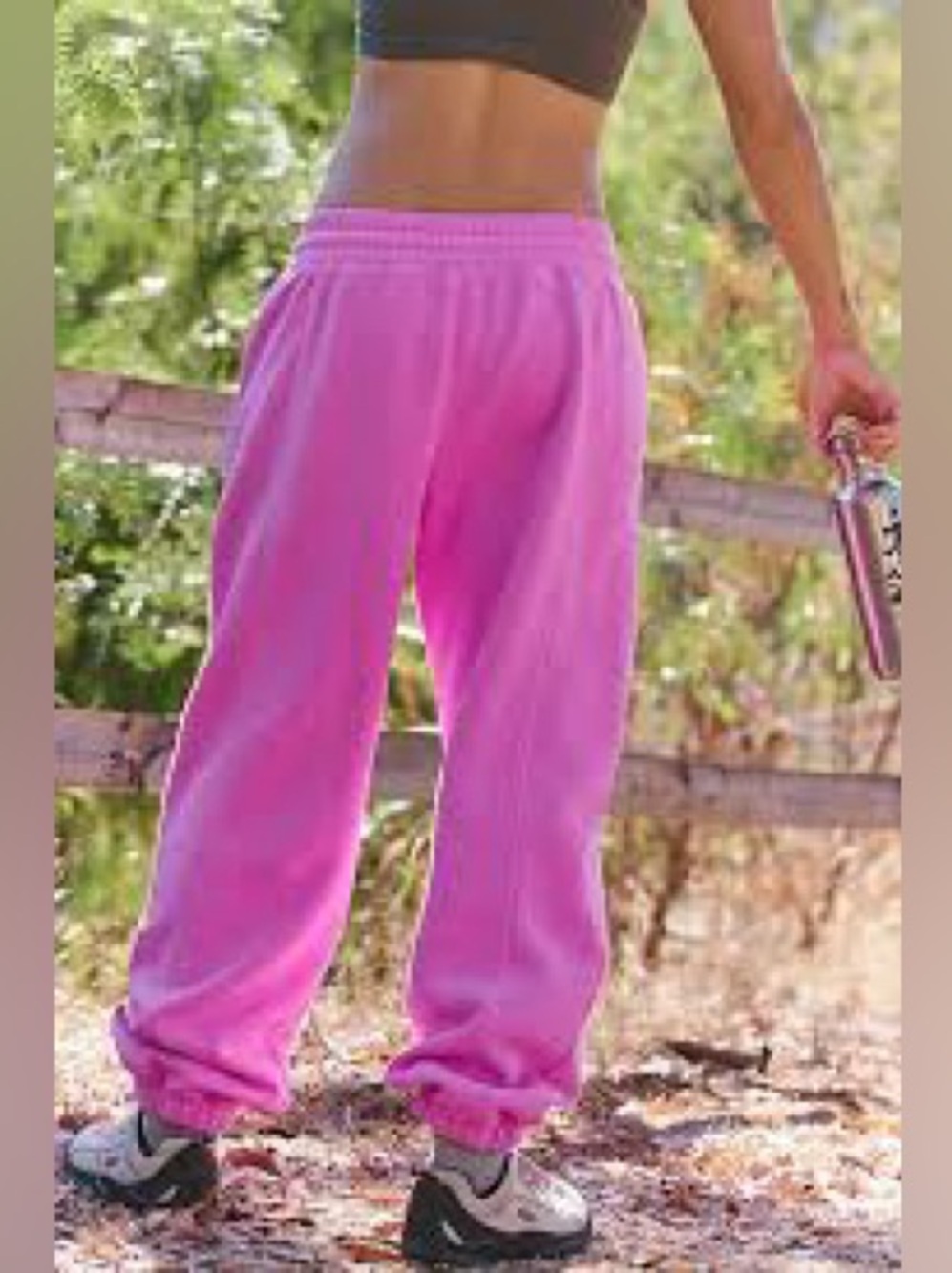 Free People Movement Bright Pink Top Score Sweatpants